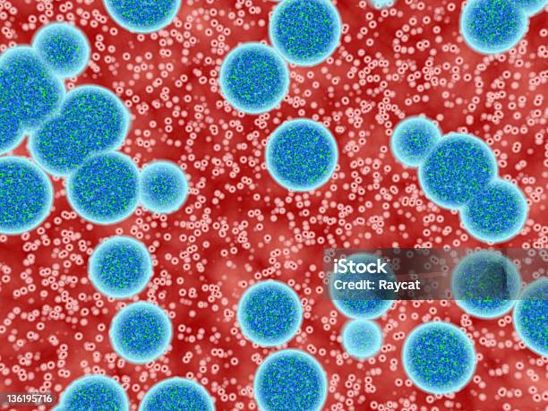 Ataque De Vírus Ampliação - Fotografias de stock e mais imagens de Ampliação - Ampliação, Azul, Bactéria
