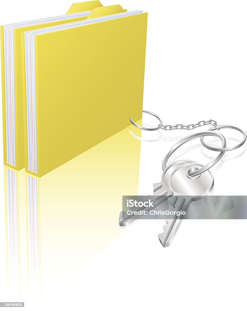 Computer File Keys Document Security Concept Stock Illustration ...
