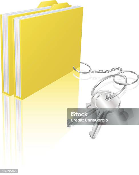 Document Control Keychain Computer File Keys Document Security Concept Stock Illustration ...