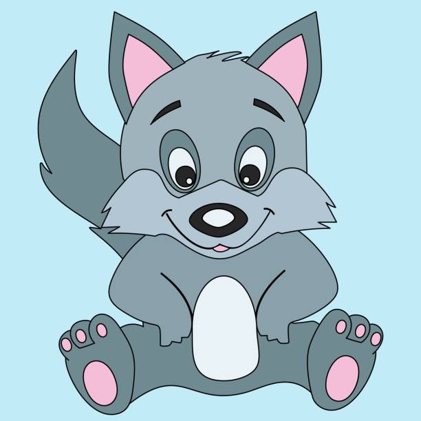 Cute Baby Wolf Cartoon Illustrations, Royalty-Free Vector Graphics & Clip  Art - iStock