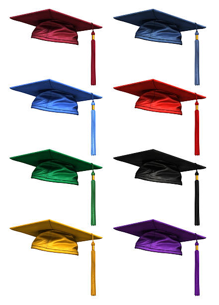 Graduation Cap And Diploma On Table With Books