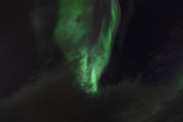 Northern Lights above Island Senja and the Lofoten Islands in northern Norway