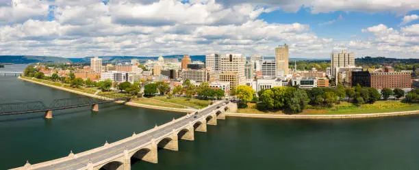 Photo of Harrisburg, Pennsylvania aerial skyline panorama