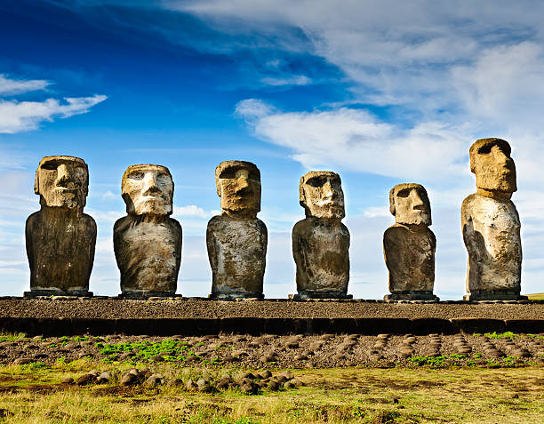 istock Moai statues at Tongariki ahu in Easter Island 136196311