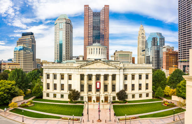 ohio state house, en columbus - ohio fotografías e imágenes de stock