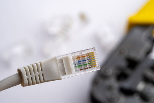 Modular plug crimpers for RJ-45, white background, Crimper, Twisting Cable Tool for Crimping