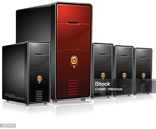 Computer Network Servers Vector Stock Illustration - Download Image Now ...