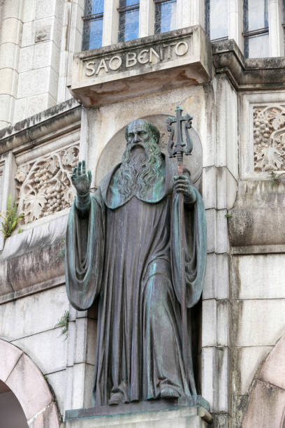 istock St. Benedict in the facade of old abbey 1361967245