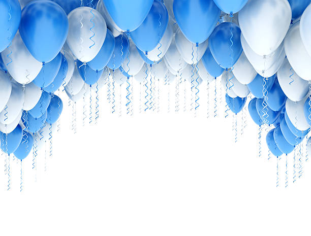 Party Balloons Frame stock photo