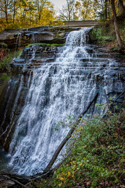 parque nacional brandywine falls cuyahoga ohio - ohio river valley - fotografias e filmes do acervo