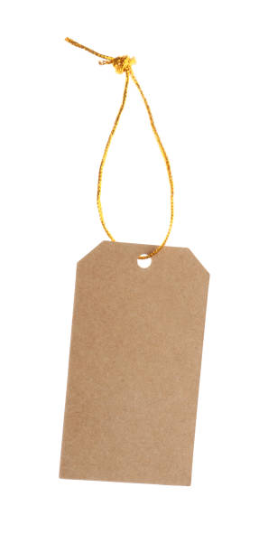 istock Carton gift tag with space for text isolated on white 1361977490