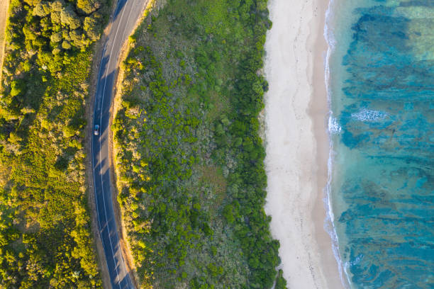 istock Bunurong Coastal Drive Road Aerial 1361985272