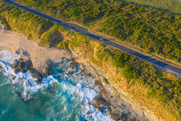 istock Bunurong Coastal Drive Road Aerial 1361985976