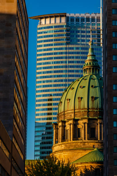 Skyscrapers in downtown Montreal, Quebec stock photo
