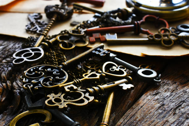 istock Vintage Keys and Pocket Watch 1361989779