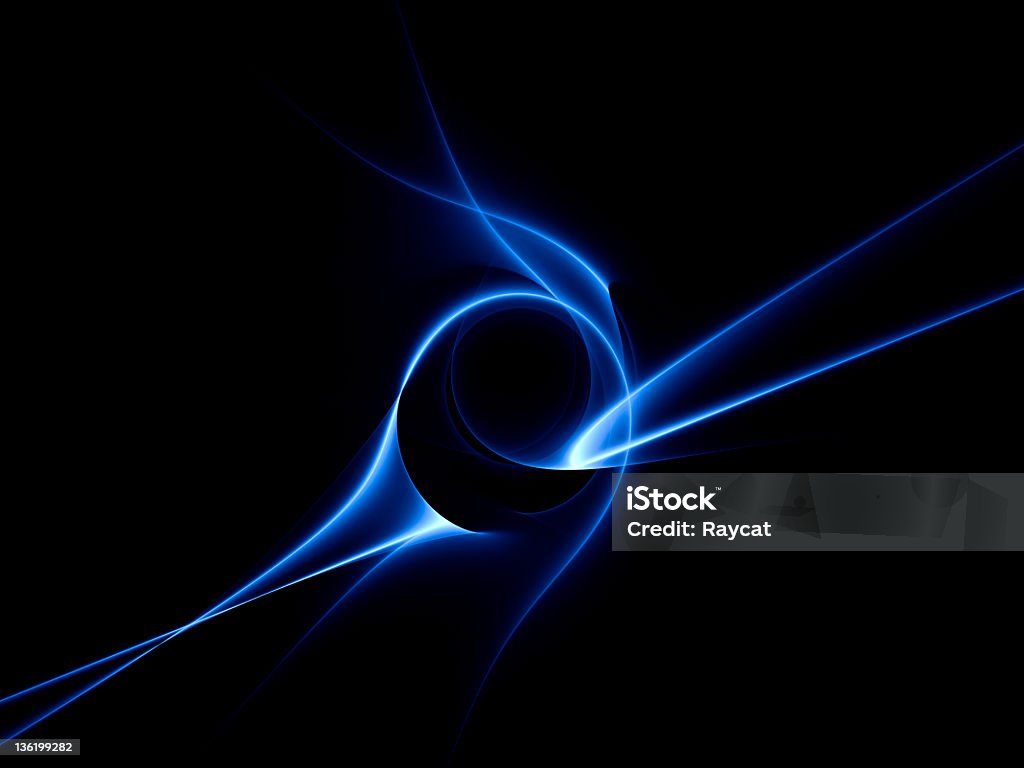 Blauer fractal light - Lizenzfrei Strudel - Geometrische Form Stock-Foto