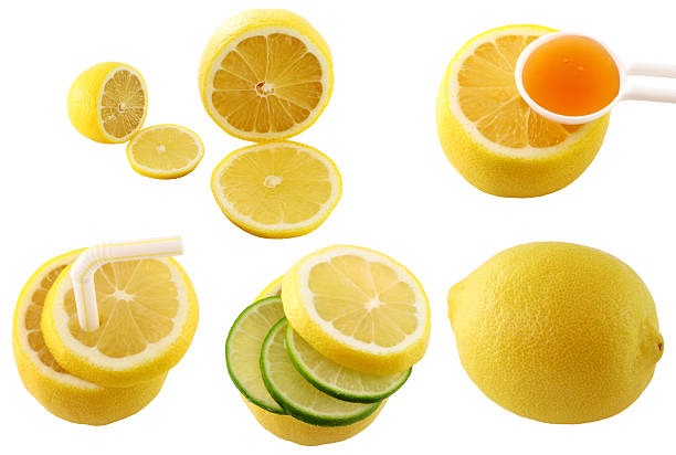 istock Collage : Lemons Lime Honey isolated on white 136200065