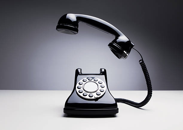 istock Vintage telephone over dark background 136200086