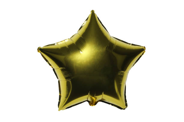 istock Shining yellow star-shaped balloon. 1362001801