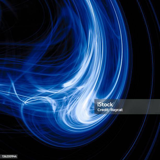 Blue Energy Foto de stock y más banco de imágenes de Abstracto - Abstracto, Fondo negro, Gráfico por ordenador