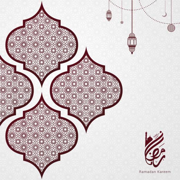 printramadan kareem arabic calligraphy greeting card vector illustration.translation: "generous ramadan". - 卡塔爾 阿拉伯 幅插畫檔、美工圖案、卡通及圖標