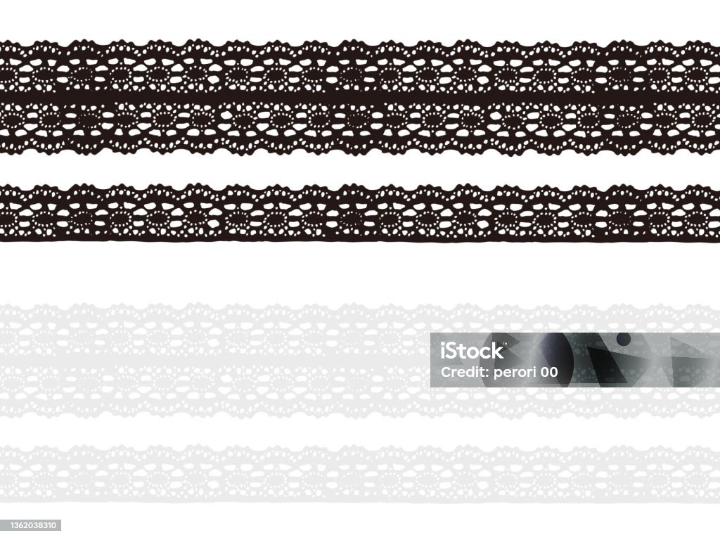 Simple Lace Frame Simple Lace Pattern Stock Illustration - Download Image Now - Frilly ...