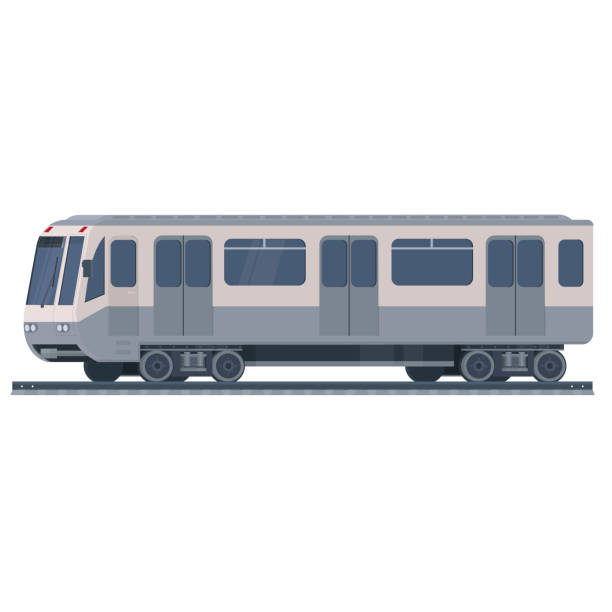 illustrations, cliparts, dessins animés et icônes de métro. prendre le train en train - mockup metro