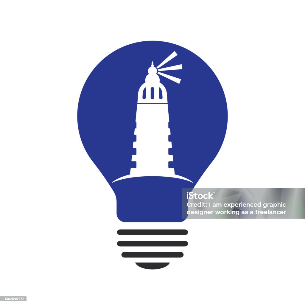 Thiết Kế Logo Vector Ngọn Hải Đăng Và Bóng Đèn Hình minh họa Sẵn ...