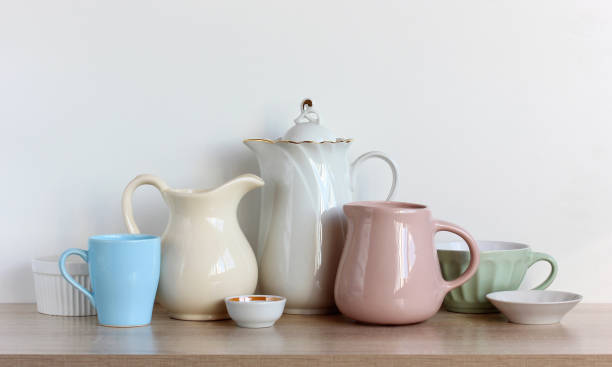 istock empty jugs and other porcelain or ceramic dishes 1362066837
