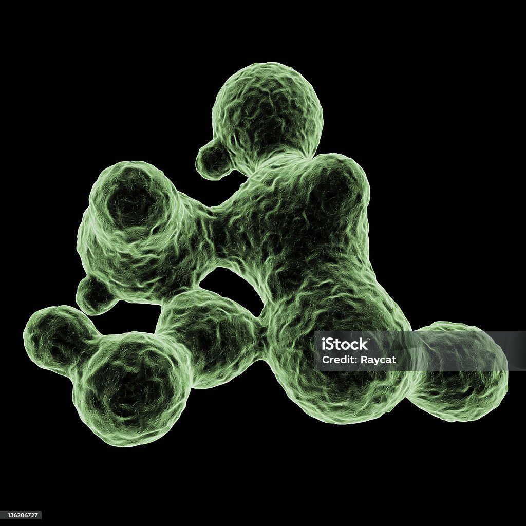 Verde células close-up - Foto de stock de AIDS royalty-free