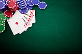 Royal flush & gambling chip