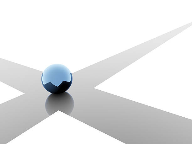 Choice in blue Choice at the crossroads in blue. Red also available. crossroad stock pictures, royalty-free photos & images