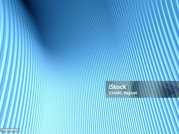 Foto de Abstrato Azul Com Linhas e mais fotos de stock de Desenho de Ondas - Desenho de Ondas, Esparso, Fileira