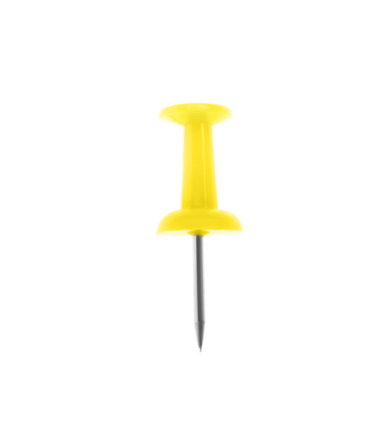 istock Colorful drawing pin isolated on white. School stationery 1362070340