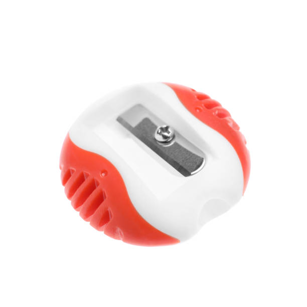 istock Modern pencil sharpener isolated on white. School stationery 1362071240