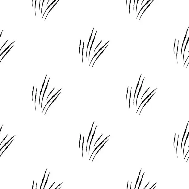 Vector illustration of Scratches of seamless pattern. Hand drawn horror background.