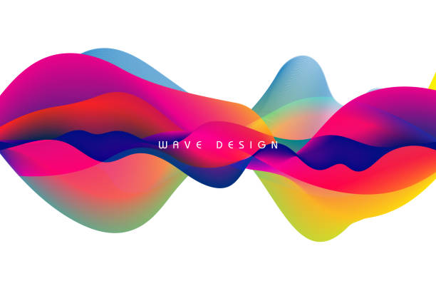 ilustrações, clipart, desenhos animados e ícones de fundo vetorial colorido abstrato, onda líquida de fluxo de cor para design - three dimensional computer graphic abstract vector