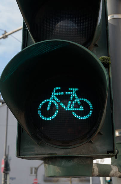 istock Close up of bicycle traffic light 1362076781