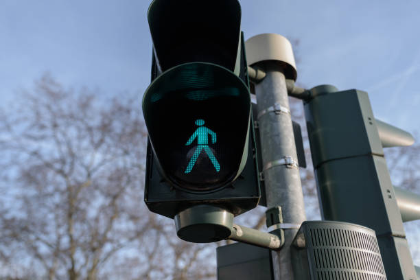 istock Close up of pedestrian traffic light 1362076785