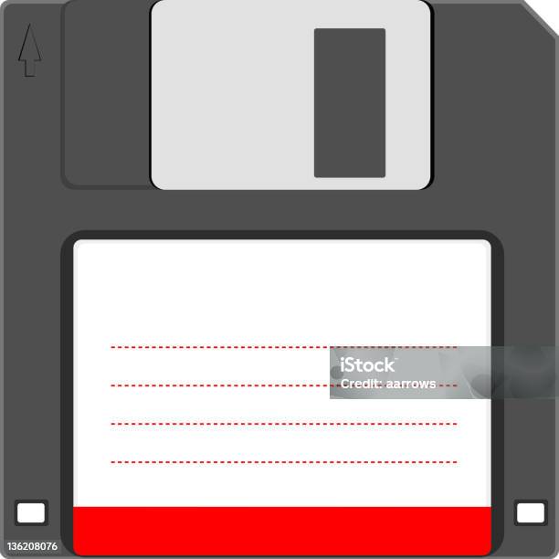 Disco Floppy - Immagini vettoriali stock e altre immagini di Colore nero - Colore nero, Floppy Disk, Illustrazione