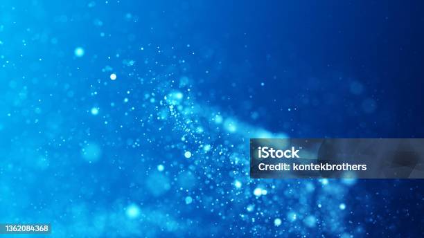Abstract Particle Background Copy Space Stock Photo - Download Image Now - Digitally Generated Image, Technology, Backgrounds