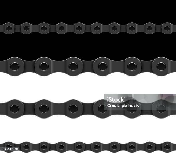 Fahrradkette Stock Vektor Art und mehr Bilder von Ausrüstung und Geräte - Ausrüstung und Geräte, Bildkomposition und Technik, Eisen