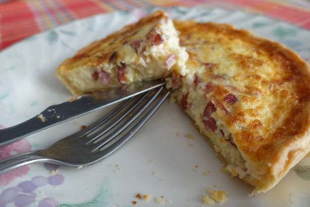 Quiche Lorraine  Pork meat pie  Quiche in portions
