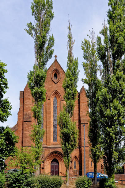 Barony Hall in Glasgow a red sandstone Victorian Gothic church