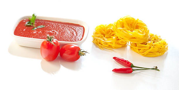 istock Tomatoes, tagliatelle and red hot chili peppers 136210184