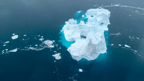 istock aerial view of glaciers floating on arctic ocean 1362105276