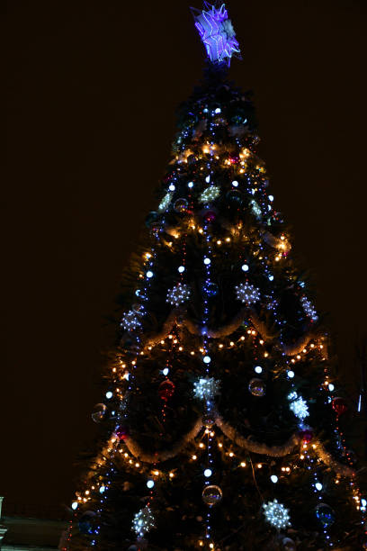 istock Christmas tree with decorations on New Year's Eve 1362106127