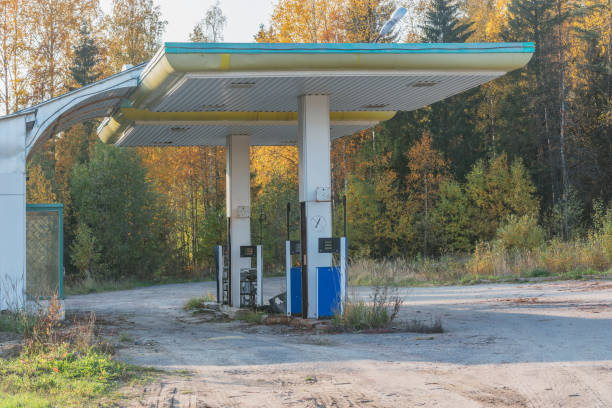 istock Abandoned gas station. 1362107387