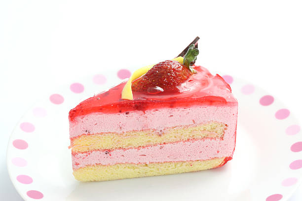 istock Strawberry Cake isolated in white background 136211041