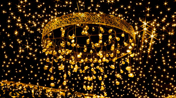 istock Christmas of wedding lights isolated on black background 1362114404